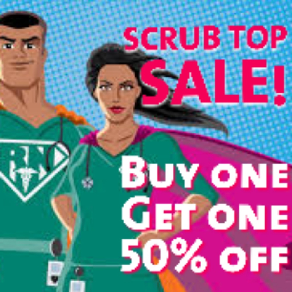 NURSE SCRUB TOPS